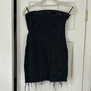 Zara Black Denim Mini Dress